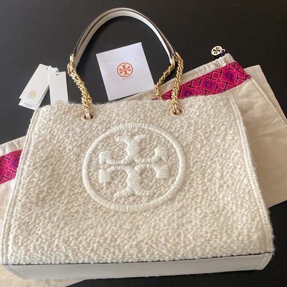 *NWT* Tory Burch Ella Chain Tote - Color is New Cream - Picture 1 of 17